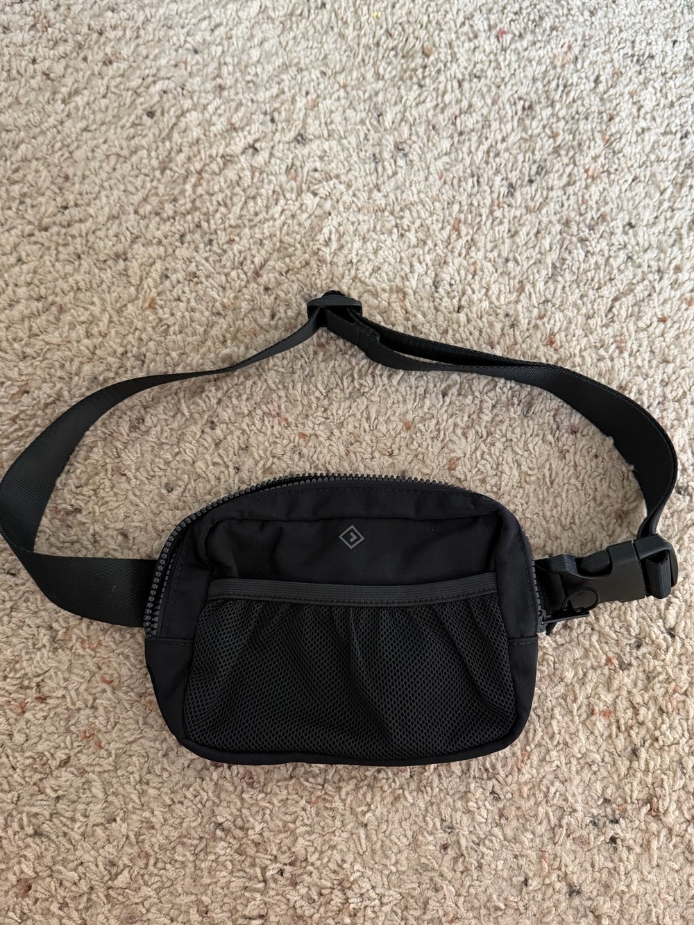 Black Abercrombie Waist/Sling Bag with Front Mesh Pocket